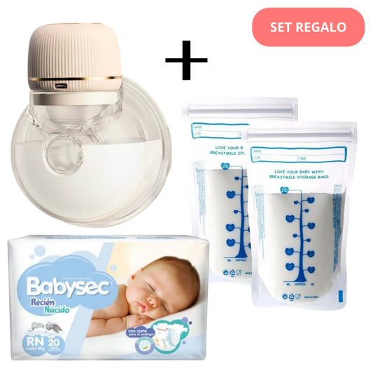 Set Extractor Eléctrico S15 portable más 30 bolsitas de leche y 34 pañales Babysec de regalo